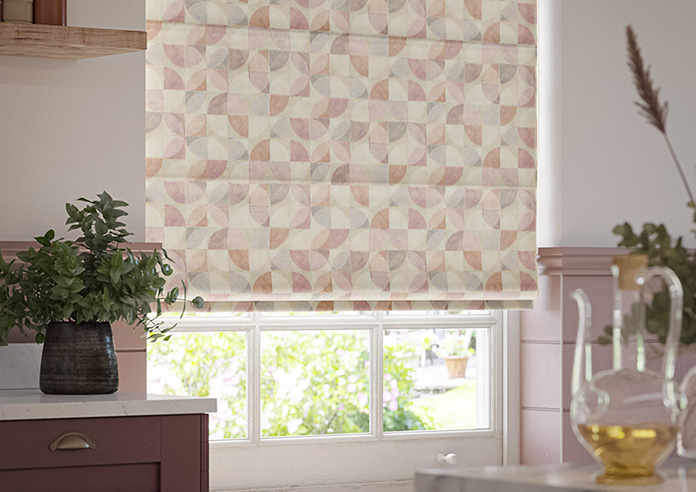 Mosaic Tile, Sweetheart - Motorised Roman Blind - Image 5